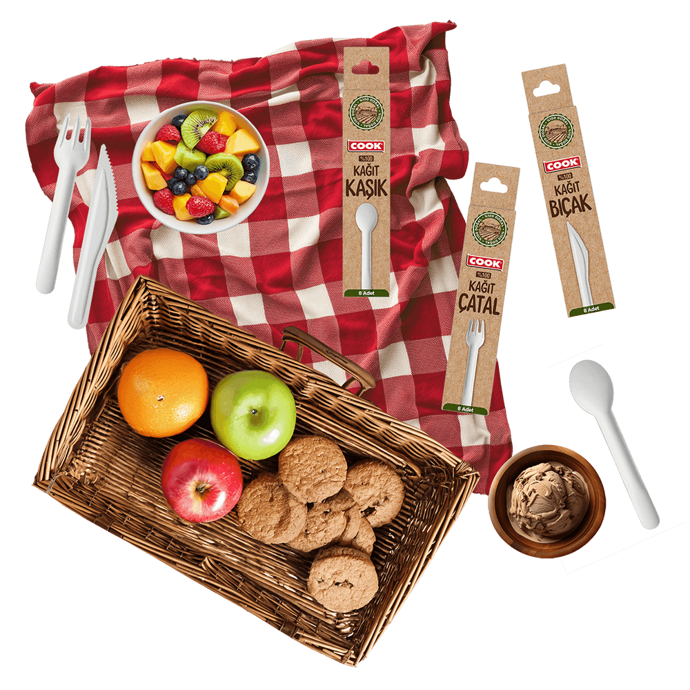 Cook Kağıt Çatal & Kaşık & Bıçak
